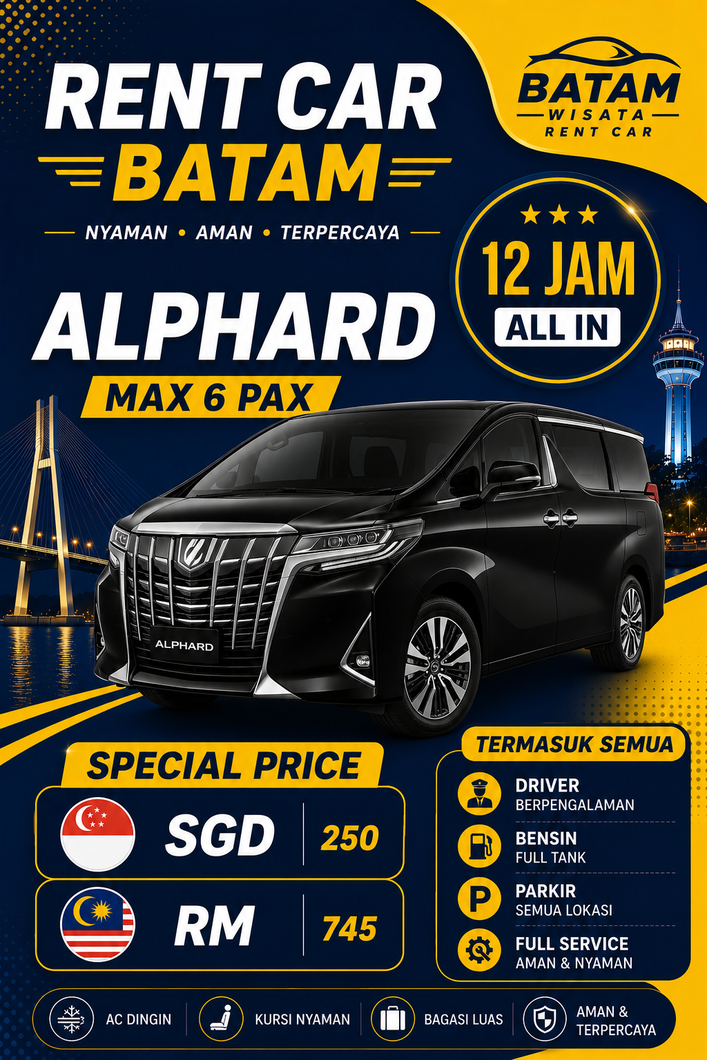 batam car rent alphard