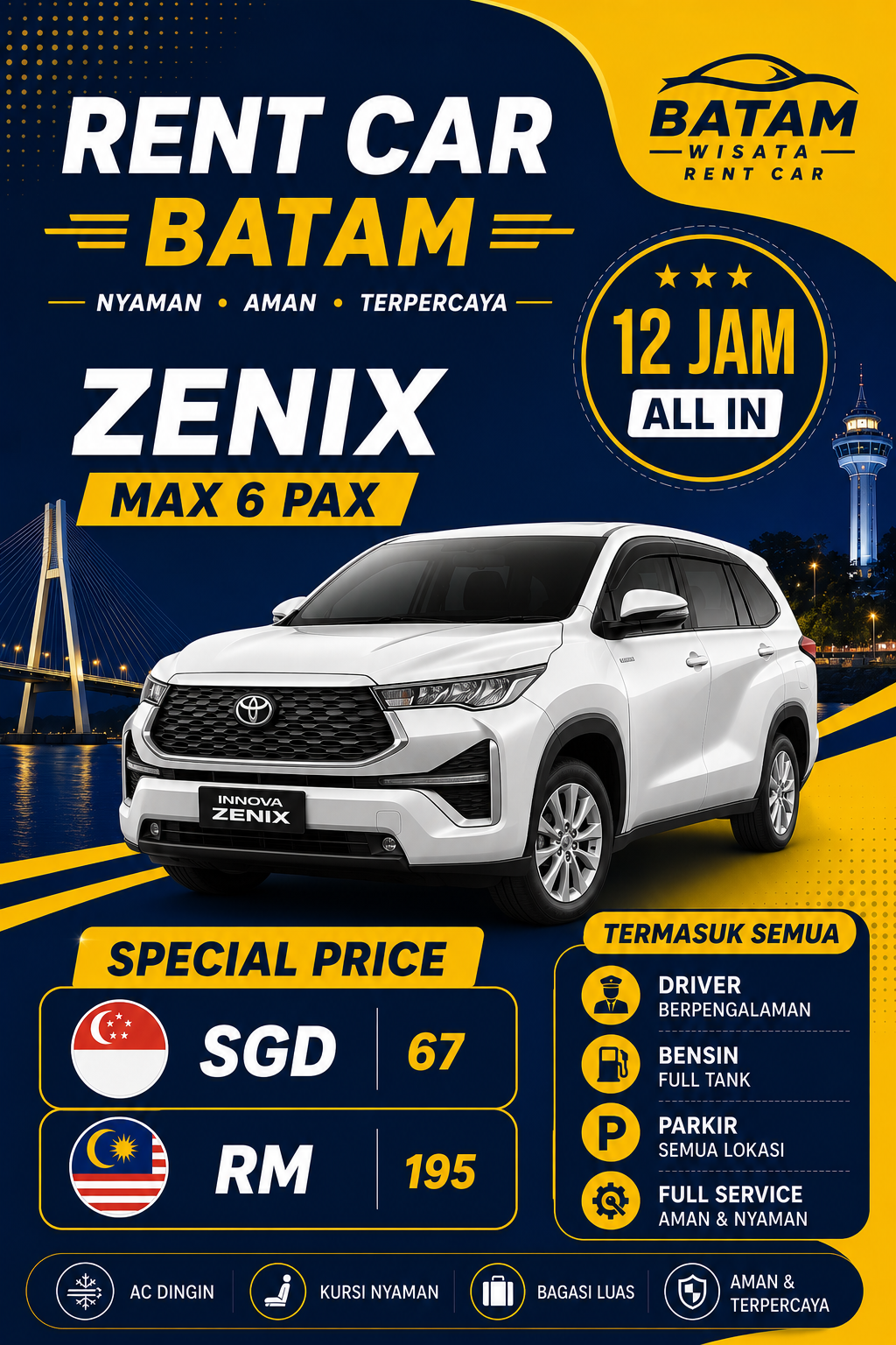 batam rent car apv zenix