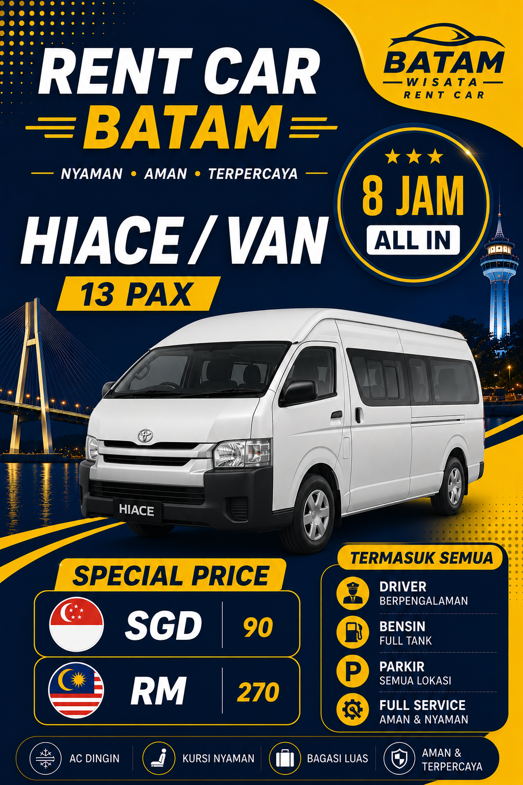 rent car van hiace-batam - car van in batam